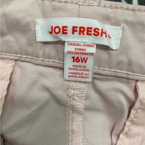 Joe Fresh BNWT pink cotton high waisted pants 16 - Picture 5 of 8